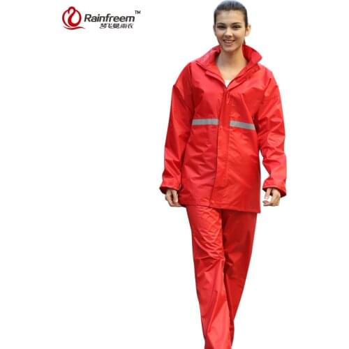 Rainfreem Double-layer Impermeable Raincoat Women/Men Rain Coat Suits Outdoor Women Motorcycle Rainwear Rain Gear Poncho