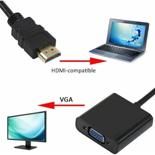 1080p Hdmi-compatible To Vga Adapter For Hdcp 1.0 / 1.1 / 1.2 For Hdmi-compatible Digital Signal To Vga Analog Signal Conversion