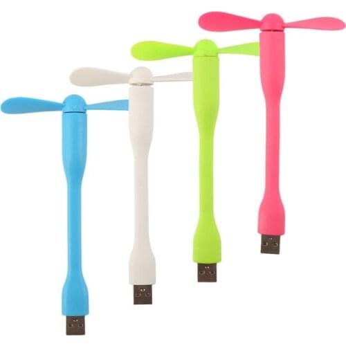 Portable Mini Flexible USB Fan Bendable USB Gadgets Handsfree Night Cooler Fan For Power Bank Notebook Computer Summer Gadget