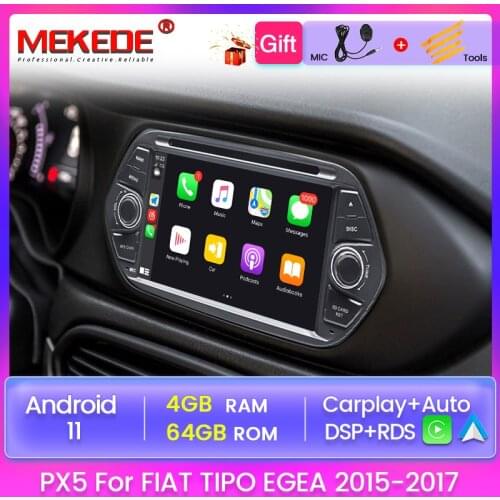 PX5 4+64G car radio Android 11 for FIAT TIPO EGEA 2015-2017 Multimedia GPS navigation Touch screen support Carplay AUTO DSP RDS