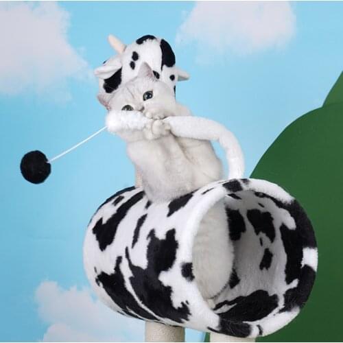 Cow Cat Climbing Frame Cat litter One Tongtian Sisal Scratching Post Grinding Claw Cat Frame Jumping Platform Cat Toy