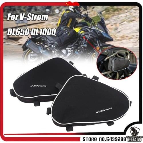 Motorcycle Frame Crash Bars Waterproof Bag Repair Tool Placement Bags For Suzuki V-Strom DL650 DL1000 For Givi For Kappa