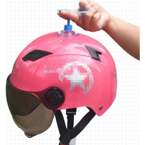 Motorcycle helmet decoration cute rotating bamboo dragonfly childrens electric car helmet sucker helmet bamboo dragonfly