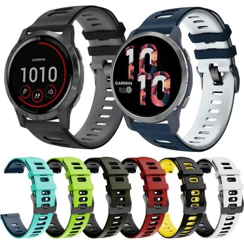 Silicone Watchband For Garmin Venu 2 SQ Strap Sport Bracelet for Gramin Vivoactive 3 4/Vivomove 3 Wristband Replacement Correa