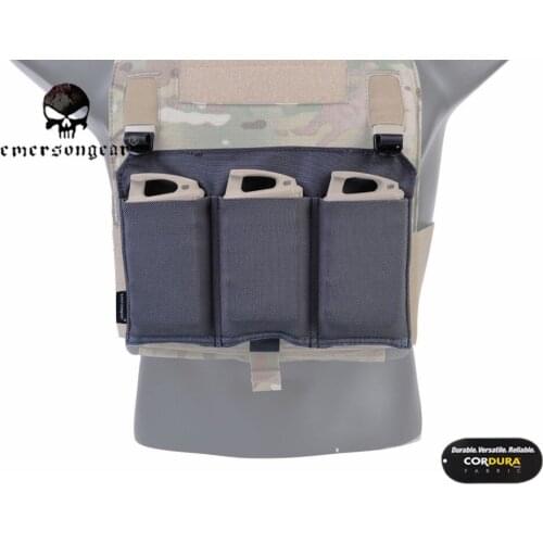 Emerson M4 Triple Magazine Pouch Panel For 419/420 Vest Combat Molle Vest MAG Pouch Wolf Grey EM6407