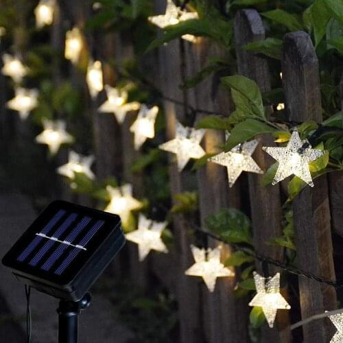 Solar Lamp 5m 7m 12m Star LED String Fairy Lights Solar Garlands Garden Christmas Decor For Outdoor