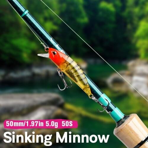 TSURINOYA Fishing Lure DW63 50mm 5g Sinking Water Mini Minnow Hard Lure Artifical Small Crankbait Pencil Wobblers Hard Bait