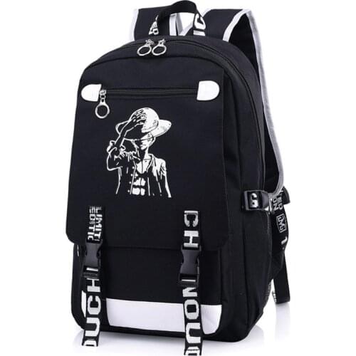 Japan One Piece Monkey D. Luffy Straw Hat Backpack Rucksack Bag School Travel Book Bags Mochila Anime Gift