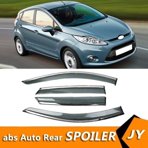 For FORD Fiesta 2009-2012 Window Visor Vent Shades Sun Rain Deflector Guard For FORD Fiesta Auto Accessories 4PCS/SET