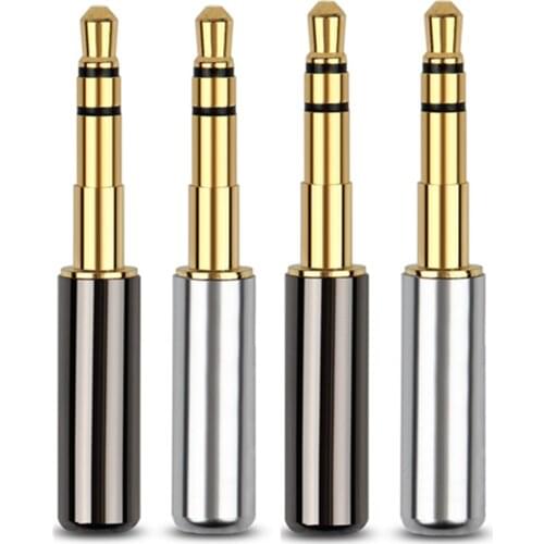 10pcs Audio 3.5mm Stereo 3 Pole Earphone Plug Gold Plated 3.5 Mini Jack For B&O H6H7/H8 Headset Adapter Hifi Headphone Connector