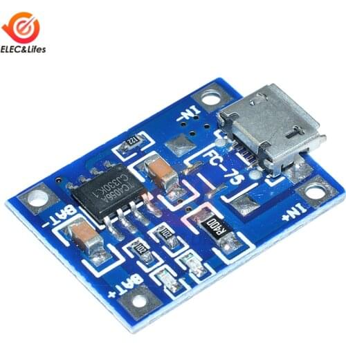 10Pcs 5V 1A Micro USB TP4056 18650 Lithium Battery Charger Protection Board Module