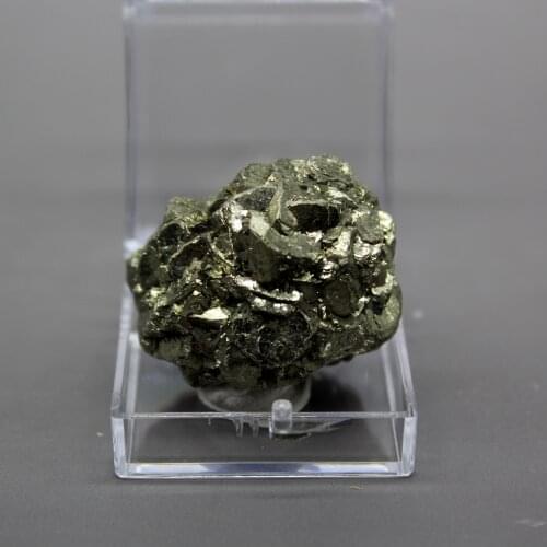 100% Natural rare Spherical pyrite mineral specimen stones and crystals healing crystals quartz gemstones box size 3.4 cm