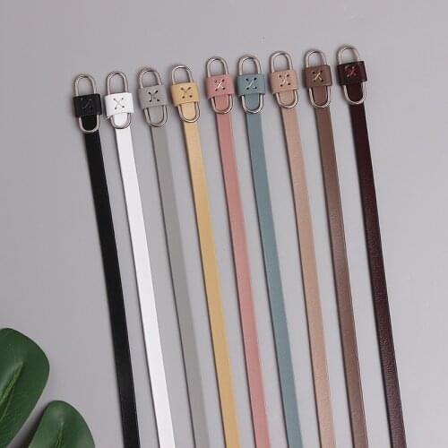 2021 Adjustable Women Waist Belt Cow Leather Slim Waistband Corset Strap Fashion European Candy Color Cute Cowhide Cinch Belt