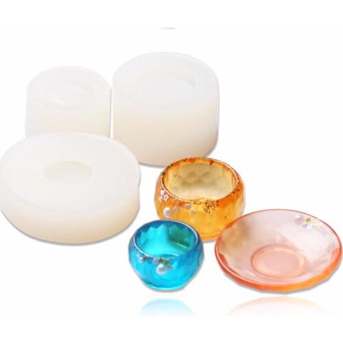 3PCS Small Bowl Plate Silicone Mold Resin Molds DIY Simulation Bowl Jewelry Manufacturing Process Resin Molds