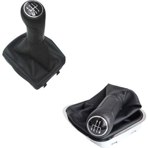 5 Speed Car Stick Shift Gear Knob With Gaitor For VW Polo 9N 9N2 2002-2009 Polo 6R Polo Sedan 2010 -2013