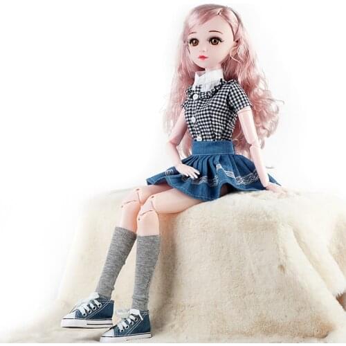 60CM Oversized Girl Toy BJD Multi-Joint Music Doll Loli Wedding Princess Simulation Sweet Cute Creative Figure Birthday Gift