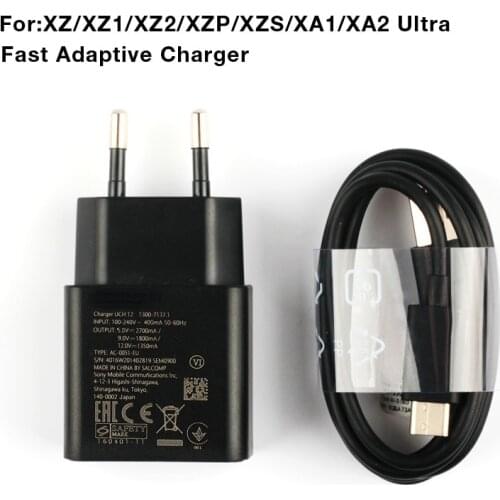 Original Fast Chatger Adapter Quick Charger For Sony Xperia XZ2 XZ Premium XZP XZs G8232 X Compact F5321 XA2 Ultra Type-C Cable