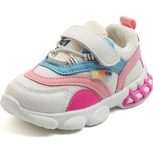 Kids Sneakers For Kids Shoes Baby Girls Toddler Shoes Fashion Brand White PU Casual Light Soft Sport Running Childrens Shoes