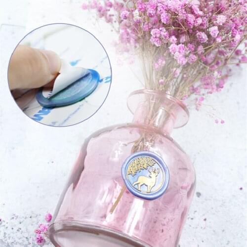 Wax Seal Double Sided Adhesive Stickers 3M Double Sided Tape Round With Remove Tab Wedding Envelope Gifts Card Wax Seal Stickers