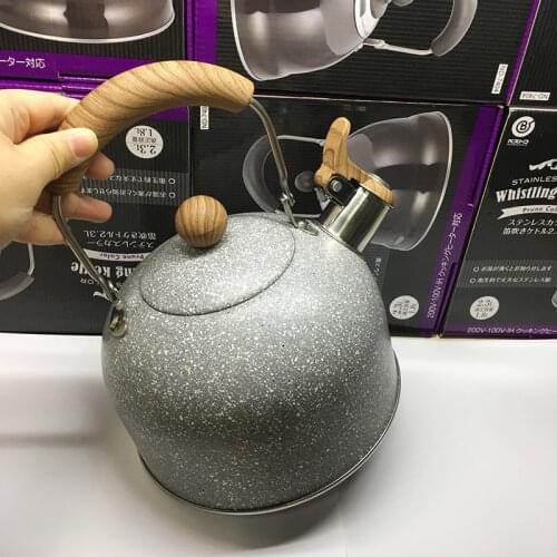 Export 304 stainless steel black paint 2L capacity whistle kettle gas stove induction cooker can be used