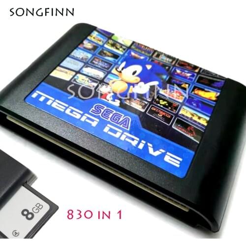 8GB EDMD Remix Game Cartridge for Region Free SEGA GENESIS MegaDrive Console the Ultimate 830 in 1