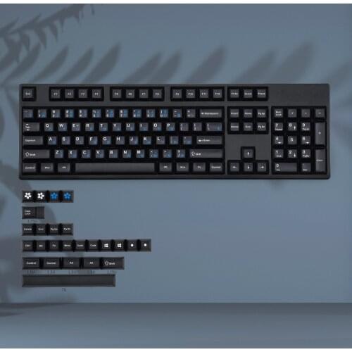 KBDfans DSA Profile Japanese Blue PBT Keycaps For MX keyboard 61/63/67/68/84/87/104/108keys/HHKB layouts