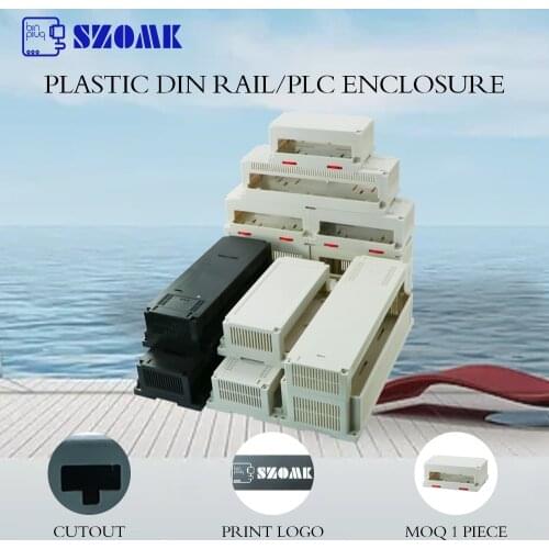 4 pcs /lot Szomk Din Rail Electric Enclosure Plastic Rail Din Housing Support PLC Box