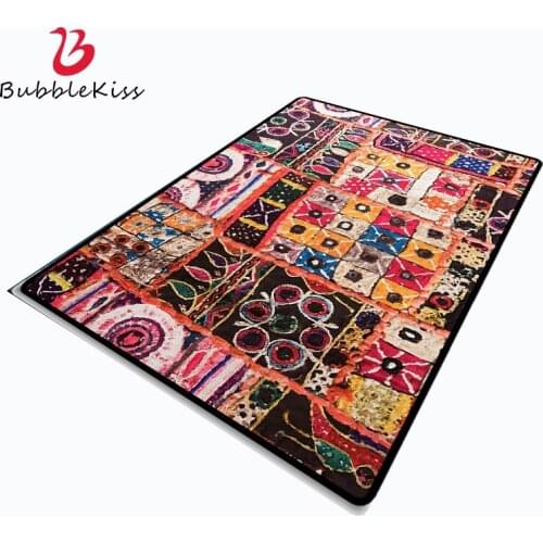 Bubble Kiss Home Living Room Decor Customized Carpets Ethnic Style Multi-colored Mosaic Rugs Kids Room Non-slip Floor Mats 2021