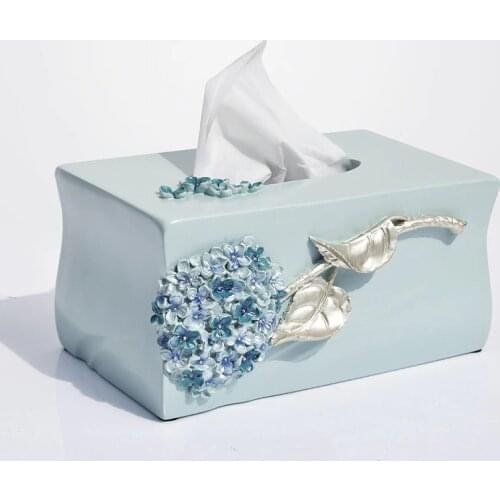 Creative European style living room desktop tissue box home napkin paper box pumping box remote control storage box