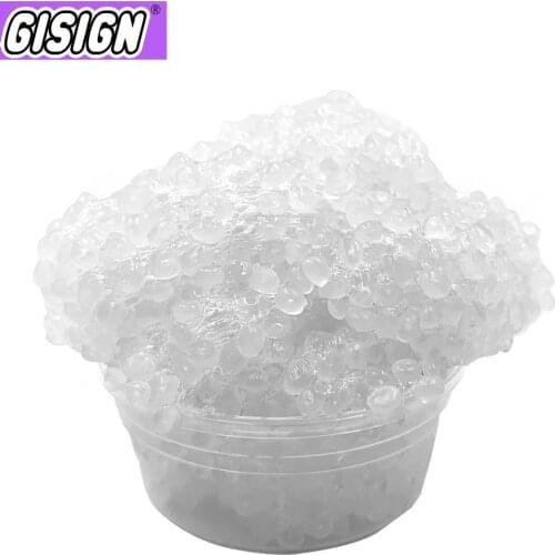 50g Crystal Slime Rice Mud Glue Foam Clear Bead Cloud Fluffy Slime AntiStress Toy Soft Plasticine Modeling Clay Putty for Kids