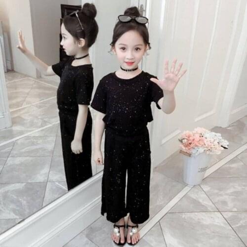 Summer Toddler Baby Kids Girls Short Sleeve+Casual Soft Pant 2Pcs Outfits Children Clothes Suits For Girl 3 4 6 8 10 12 Year