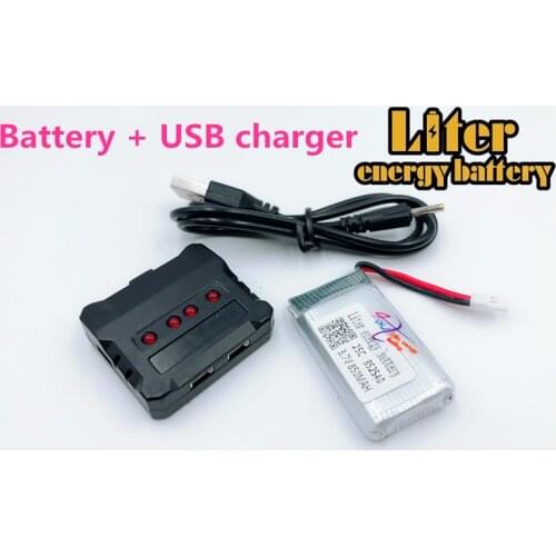 3.7V 850mAh Lipo Battery For Syma X5C X5SW 905 Cherson CX-30 model aircraft M68 Li-po Battery 852540 lipo battery + USB charger