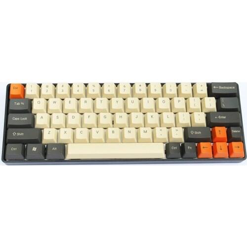 GH60 RGB Mechanical Keyboard Plastic Case Fully Assembly with Led Backlit and RGB Under-growing Re-programmable by QMK Firmware
