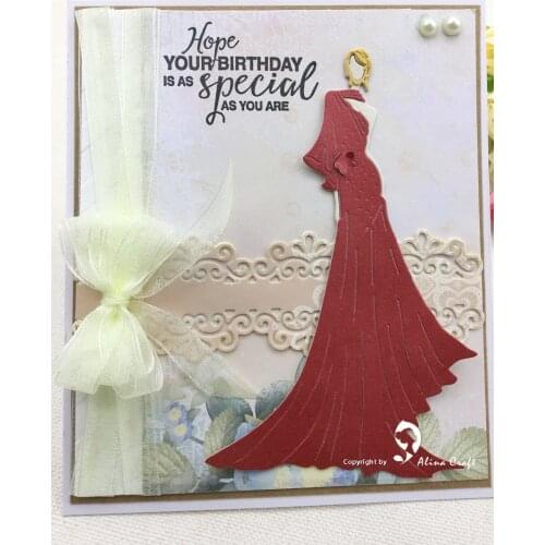 AlinaCraft METAL CUTTING DIE CUT fashion model show lady dress girl Scrapbooking paper craft card album blade punch art cutter