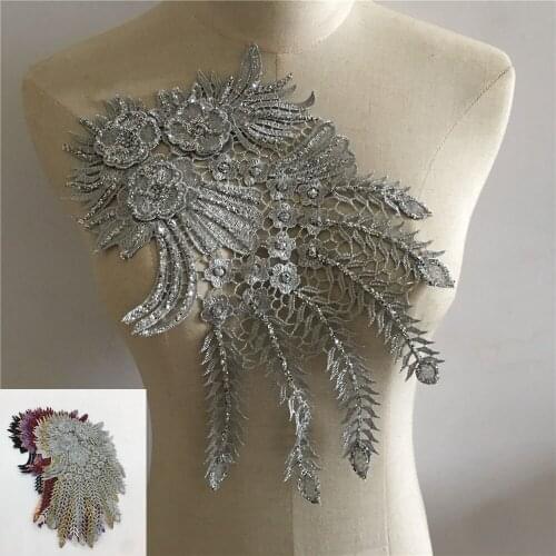 Multicolor Lace DIY Sequins Hollow Lace Collar Embroidery Decoration Clothing Sewing Accessories