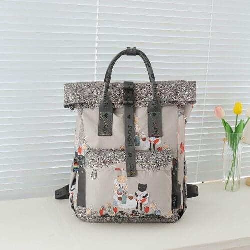 Fashion womens backpack 2021 Female Patchwork School bag large nylon Japan Style cheap kawaii cute Travel backpack for women
