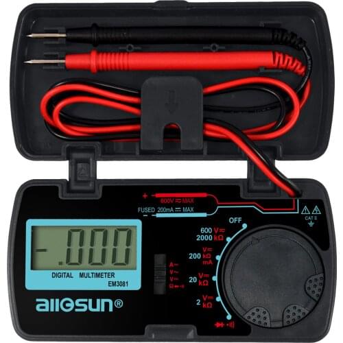 Digital Multimeter 3 1/2 1999t AC/DC Ammeter Voltmeter High-definition LCD Digital Display Screen voltage meter All-Sun EM3081