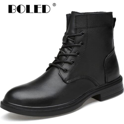 Plus size men boots warm plush winter shoes fashion waterproof ankle boots non-slip men winter snow boots Dropshipping