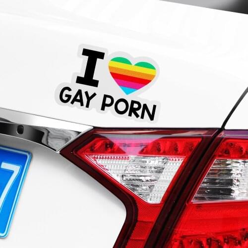 Car Stickers I LOVE GAY PORN Reflective Decal Car Accessories for Audi Q2 Q3 Q5 Q7 Q8 A4L A6L C6 A7 A8 A1 A3 A4 A5 A2 E-tron