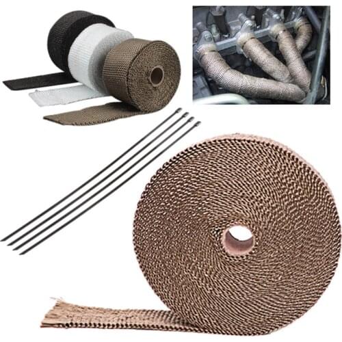 Motorcycle Exhaust pipe Heat insulation winding tape Front Pipe Anti-hot Wrap Heat Manifold Cloth Insulation Cloth Fixed Strap