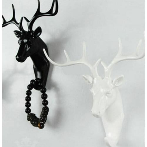 Animal Deer Stags Head Hook Hanger Wall Hooks Minimalist Home Decor Wall Coat Clothes Key Holder Rack Housekeeper
