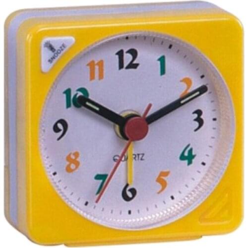 2x Mini Travel Clock Gradient Sound Desk Alarm Clock Snooze Nightlight