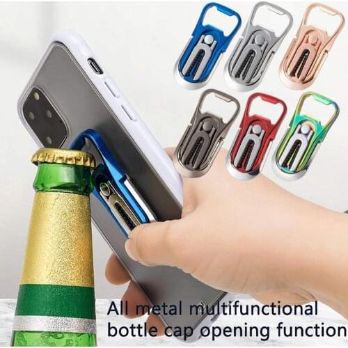 New Multifunction Beer Bottle Opener Cell Phone Finger Ring Metal Grip Hook Car Phone Holder Smartphone Accessories Great Gifts