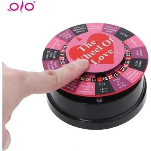 OLO English Automatic Electric Turntable Sex Table Game Set Couples Fun For Erotic Games Foreplay Luminous Romantic Sex Toy