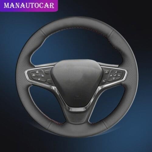 Car Braid On The Steering Wheel Cover for Chevrolet Malibu XL 2016-2019 Equinox 2017 Opel Ampera -E 2019 Auto DIY Car-styling