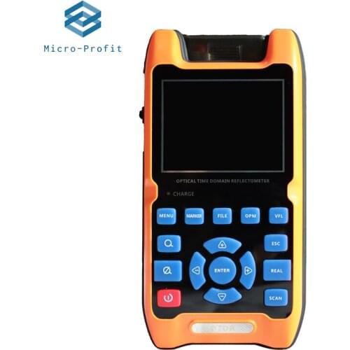 Hand-held OTDR multifunctional optical time domain reflectometer can test length, optical power meter VFL1mw, loss up to 100 km