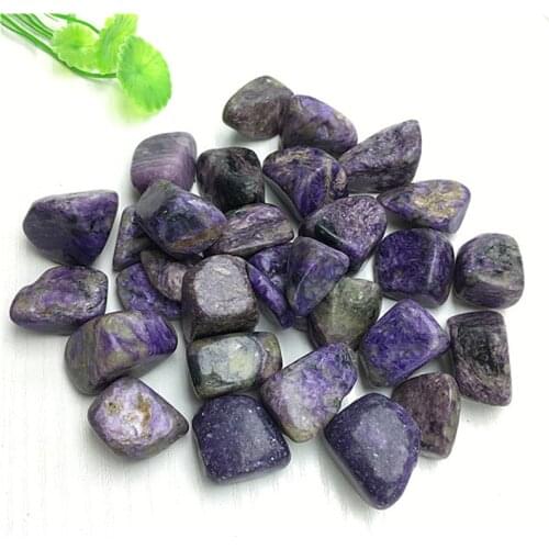 Wholesale polished quartz natural purple charoite tumbled crystals healing stones for feng shui