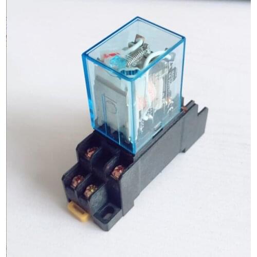 Intermediate relay MY2NJ small electromagnetic relay Power Relay with Base DPDT 8Pins DC12V AC12V DC24V AC24V AC110V AC220V