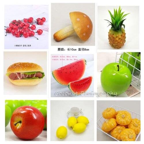 Coconut Newborn Photography Props simulation fruits and vegetables set plastic fake fruit model ornaments home decoration props