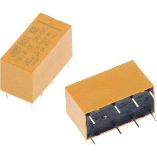 1Pcs DC 3V 5V 9V 12V 8 Foot 2A 2 Open 2 Closed Relay Communication Signal Relay Electromagnetic Relay